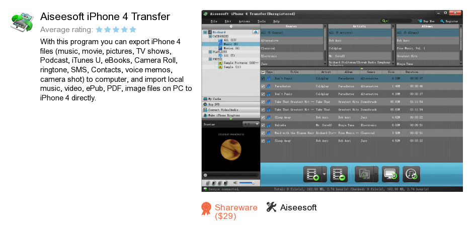 Aiseesoft iPhone 4 Transfer