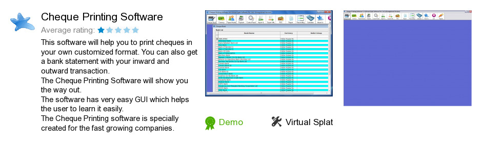 Cheque Printing Software