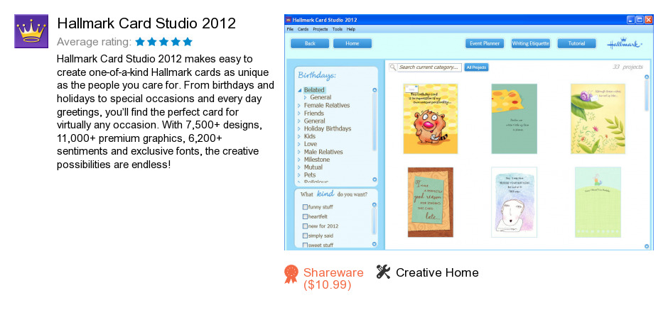 Hallmark Card Studio 2012