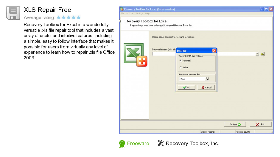 XLS Repair Free