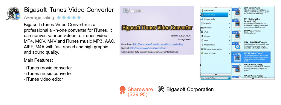 Bigasoft iTunes Video Converter