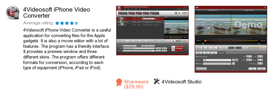 4Videosoft iPhone Video Converter