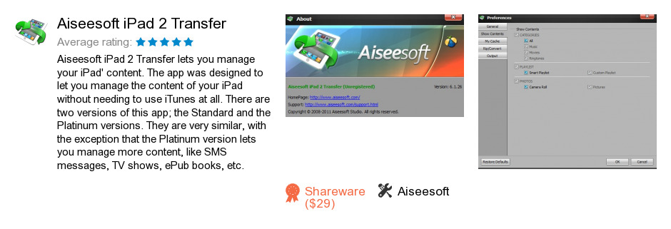 Aiseesoft iPad 2 Transfer