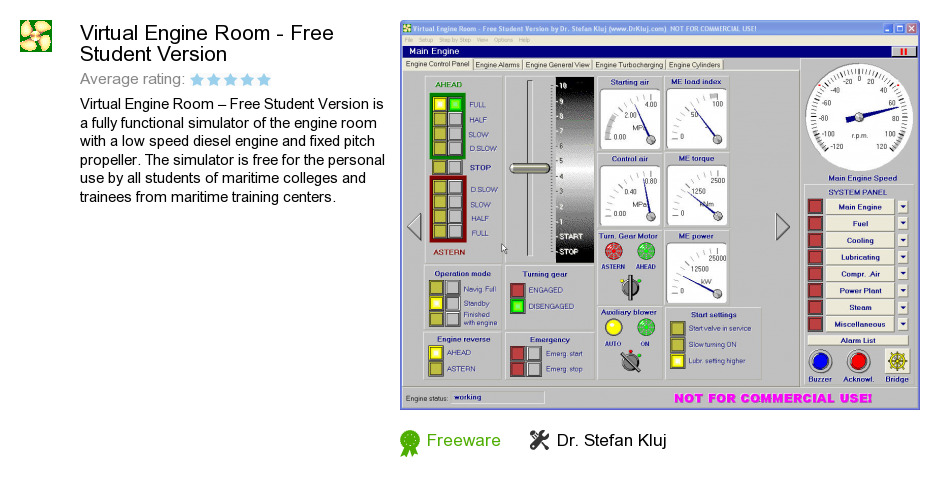 Virtual Engine Room - Free Student Version