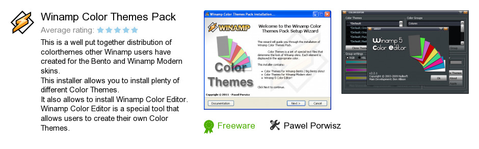 Winamp Color Themes Pack