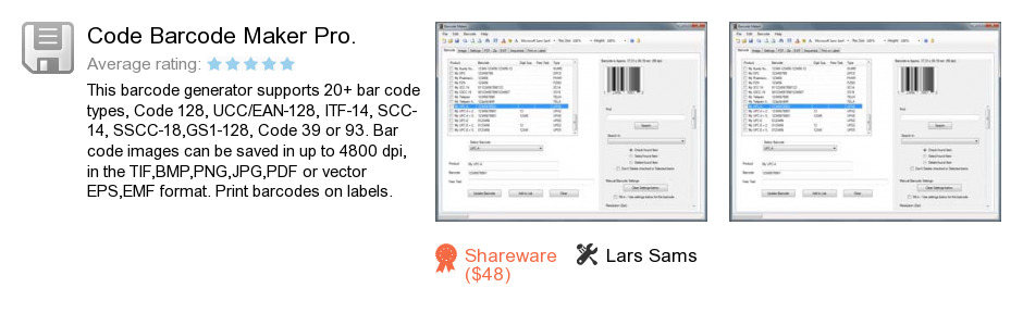 Code Barcode Maker Pro.