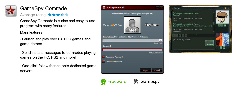 TÉLÉCHARGER GAMESPY COMRADE COMRADE TÉLÉCHARGER GAMESPY