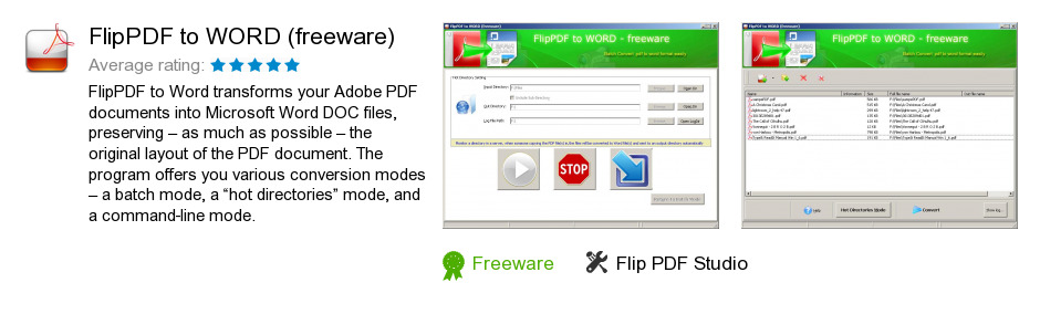FlipPDF to WORD (freeware)