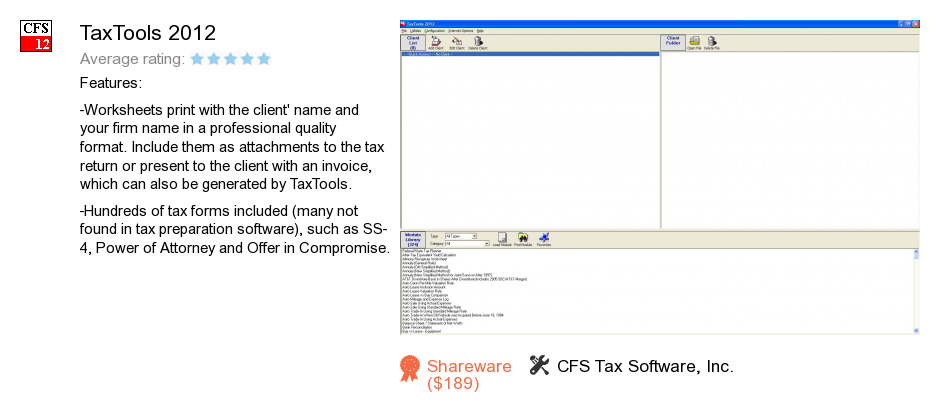 TaxTools 2012