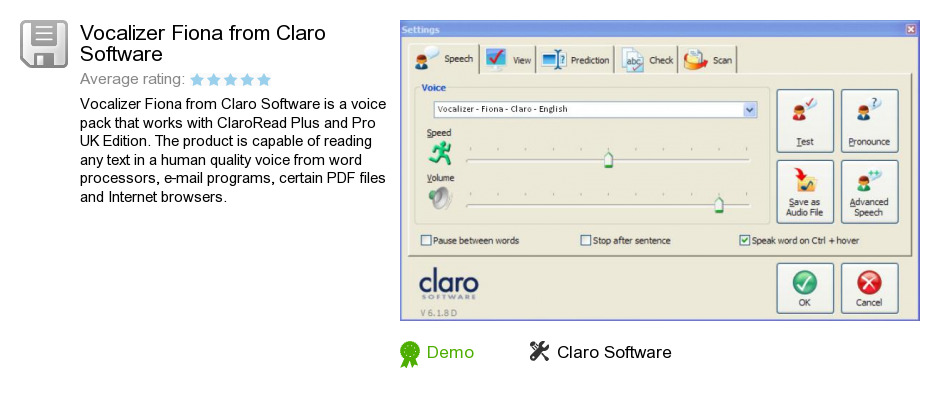 Vocalizer Fiona from Claro Software