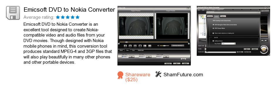Emicsoft DVD to Nokia Converter