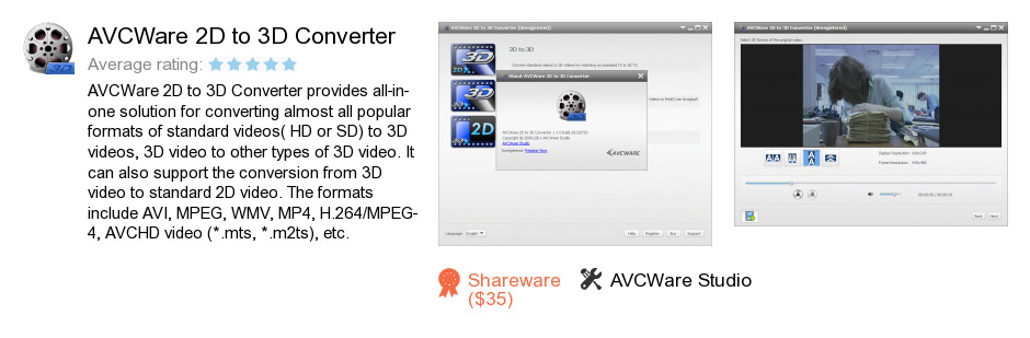 AVCWare 2D to 3D Converter
