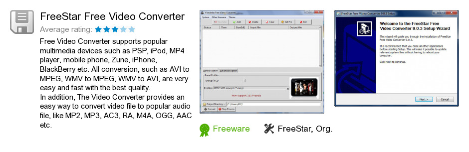 FreeStar Free Video Converter