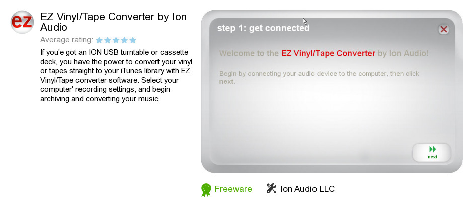 EZ Vinyl/Tape Converter by Ion Audio