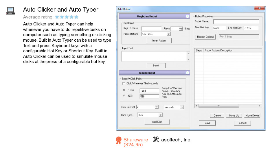 Auto Clicker and Auto Typer