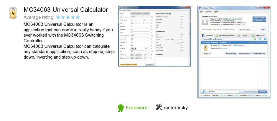 MC34063 Universal Calculator