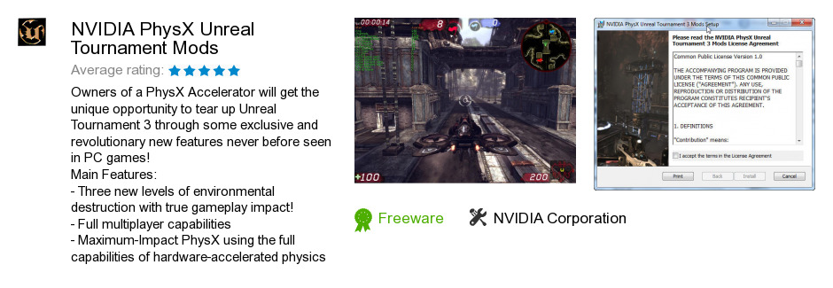 NVIDIA PhysX Unreal Tournament Mods