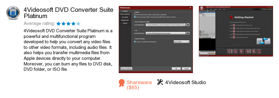 4Videosoft DVD Converter Suite Platinum