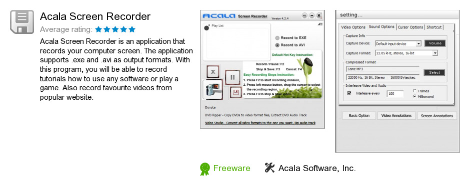 Acala Screen Recorder