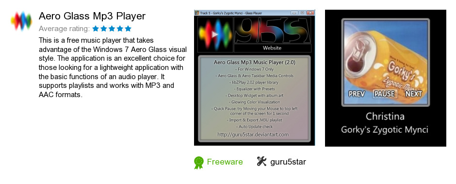 Aero Glass Mp3 Player