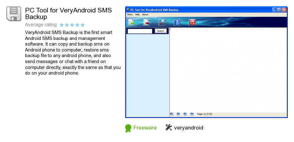 PC Tool for VeryAndroid SMS Backup