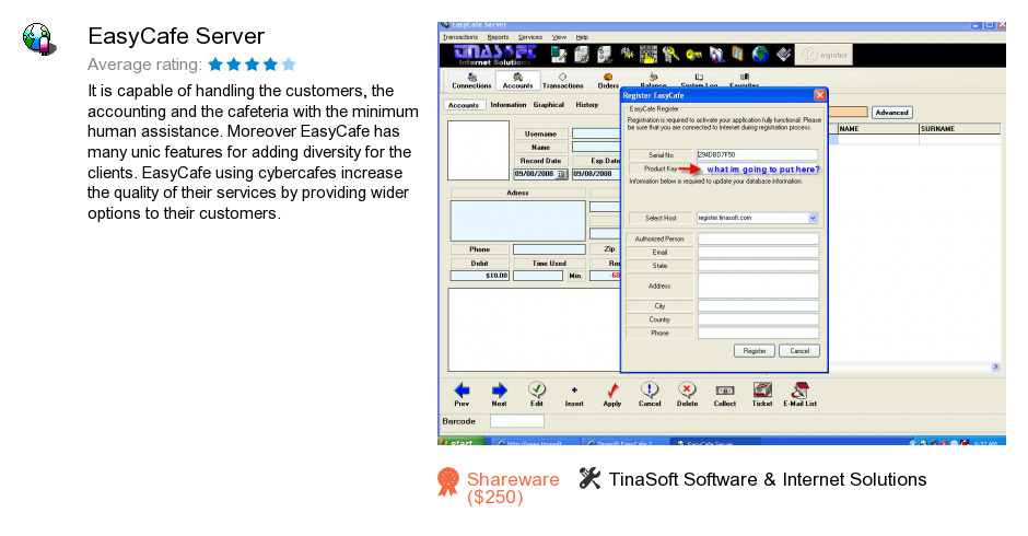 tinasoft easycafe 2.2.14 full with serial crack