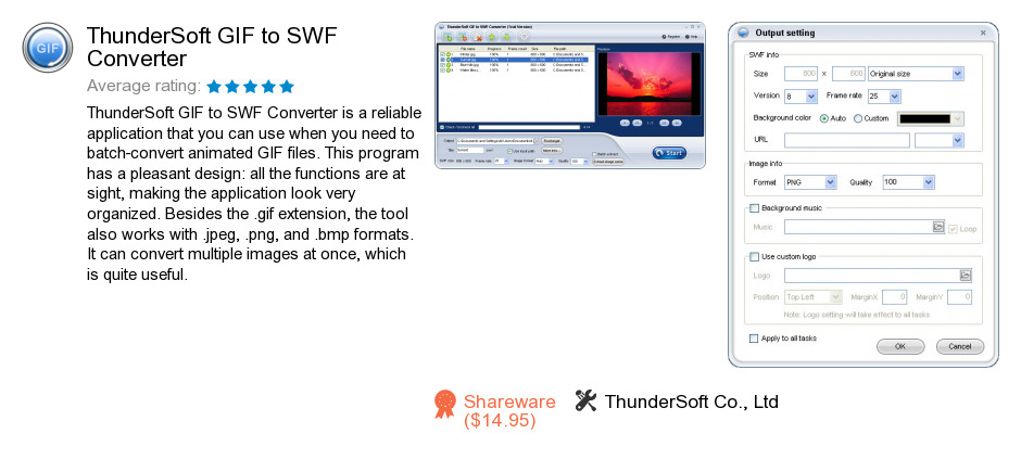 ThunderSoft GIF to SWF Converter