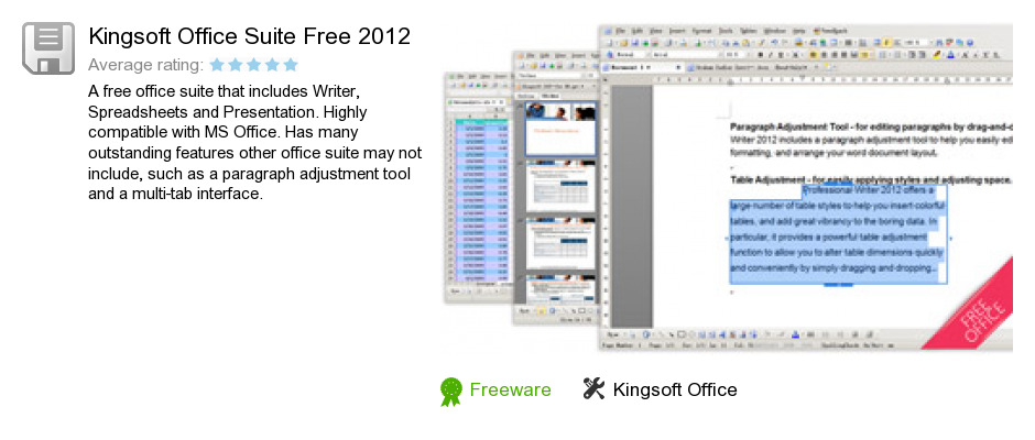 Kingsoft Office Suite Free 2012