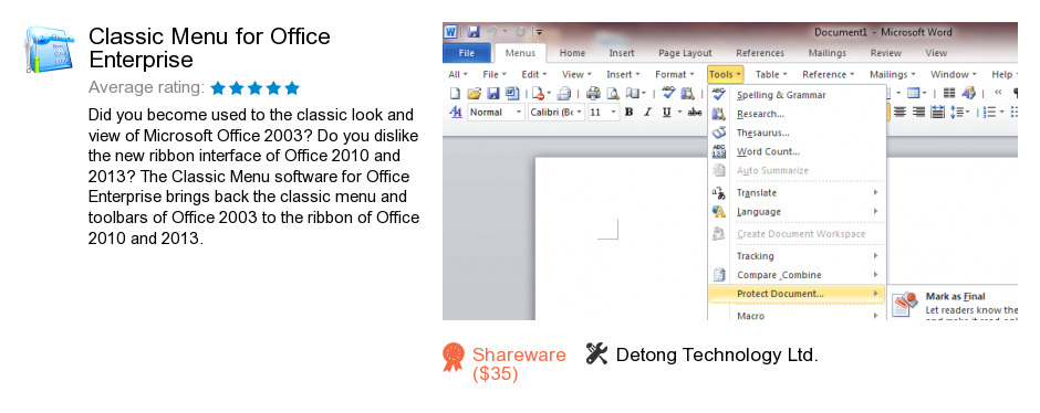 Classic Menu for Office Enterprise