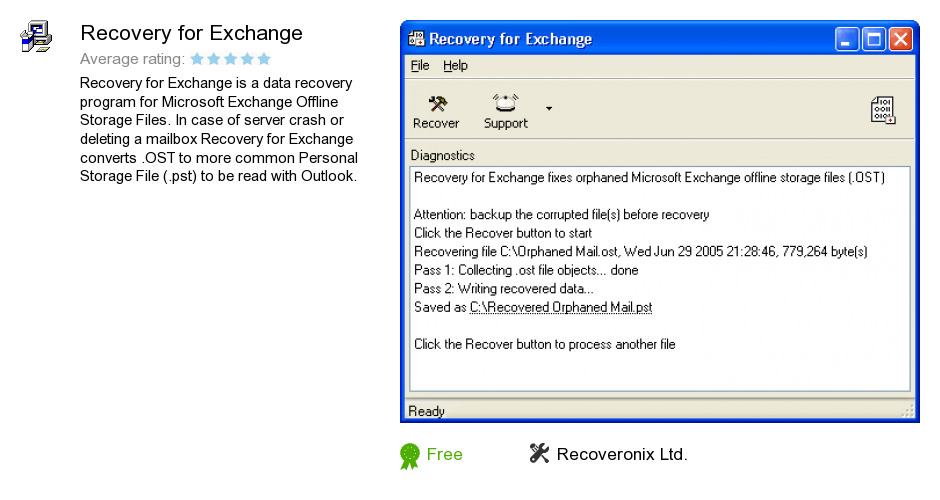 Recovery for Exchange