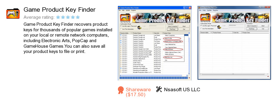 Game Product Key Finder