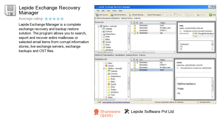 Lepide Exchange Recovery Manager