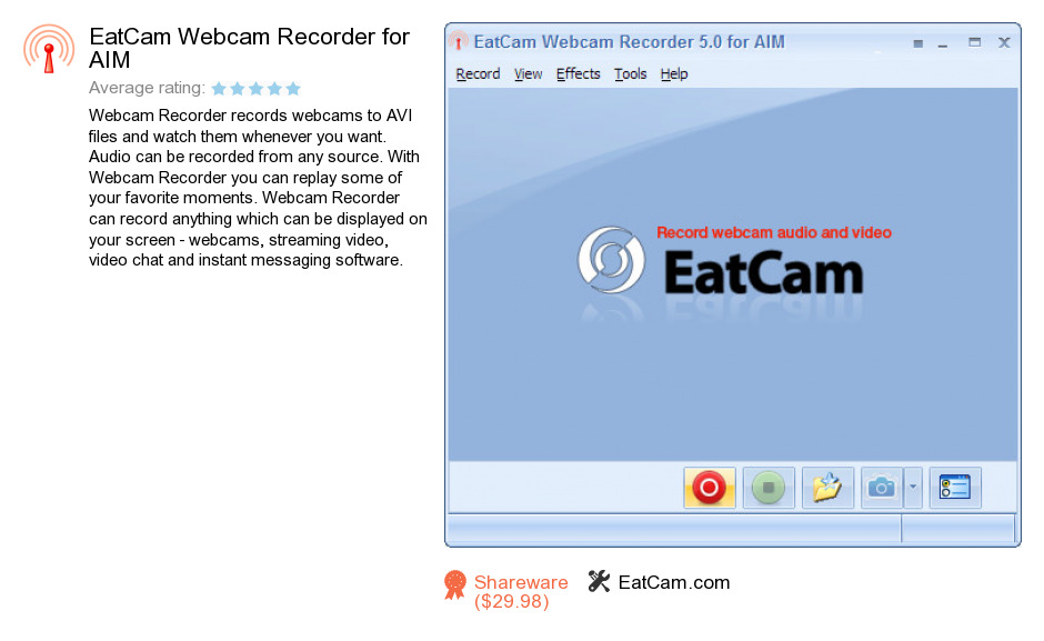 EatCam Webcam Recorder for AIM
