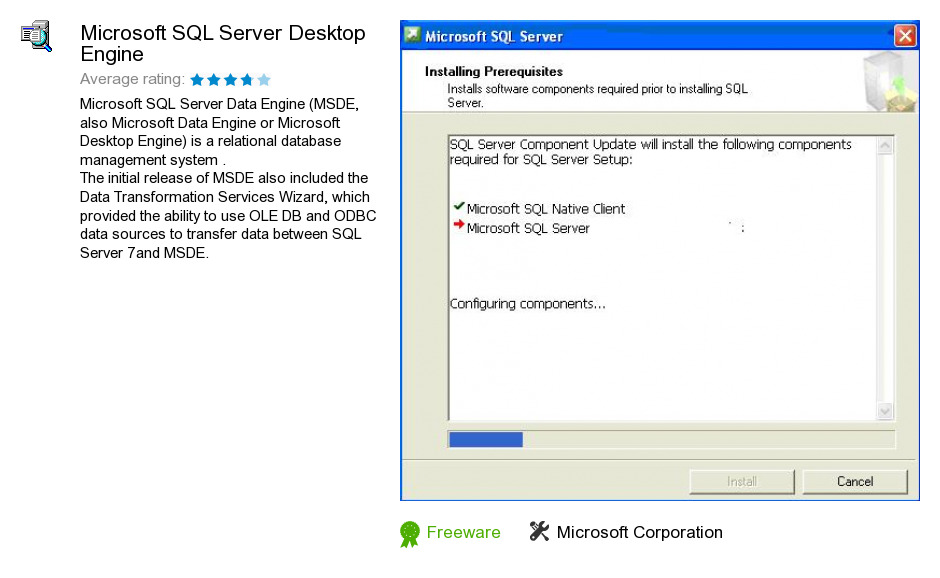 Download Microsoft Sql Server 2000 Desktop Engine Msde