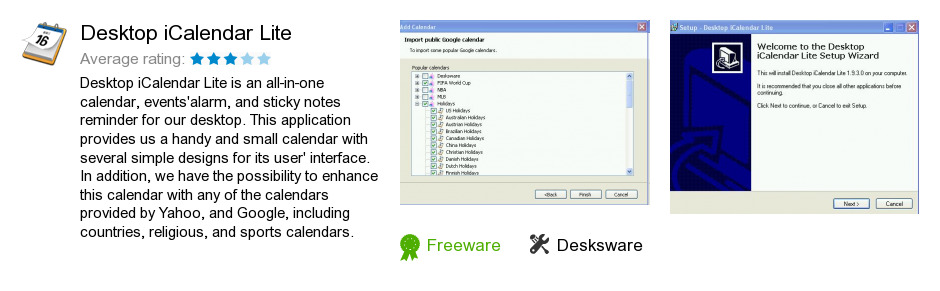 Desktop iCalendar Lite