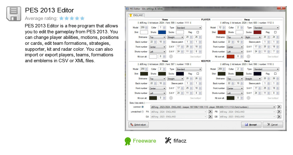 PES 2013 Editor