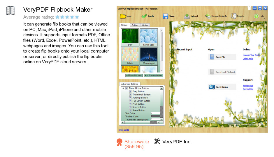 VeryPDF Flipbook Maker