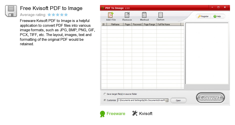 Free Kvisoft PDF to Image