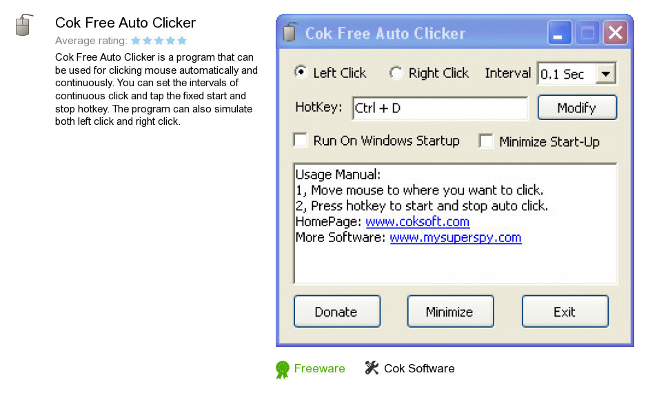 Cok Free Auto Clicker