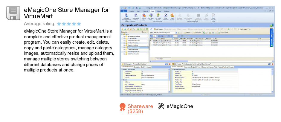 EMagicOne Store Manager for VirtueMart