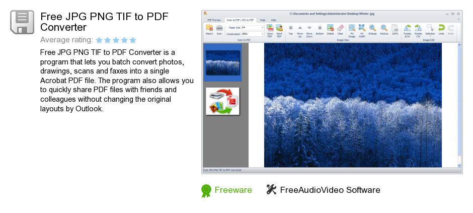 Free JPG PNG TIF to PDF Converter