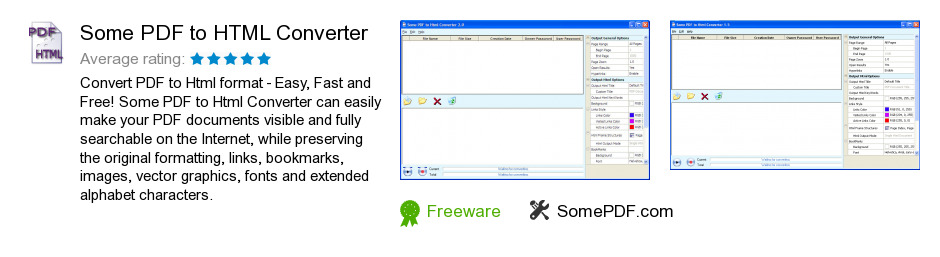 Some PDF to HTML Converter