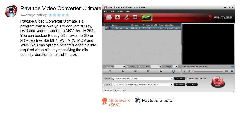 Pavtube Video Converter Ultimate
