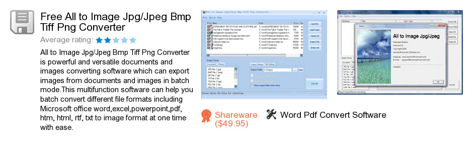 Free All to Image Jpg/Jpeg Bmp Tiff Png Converter