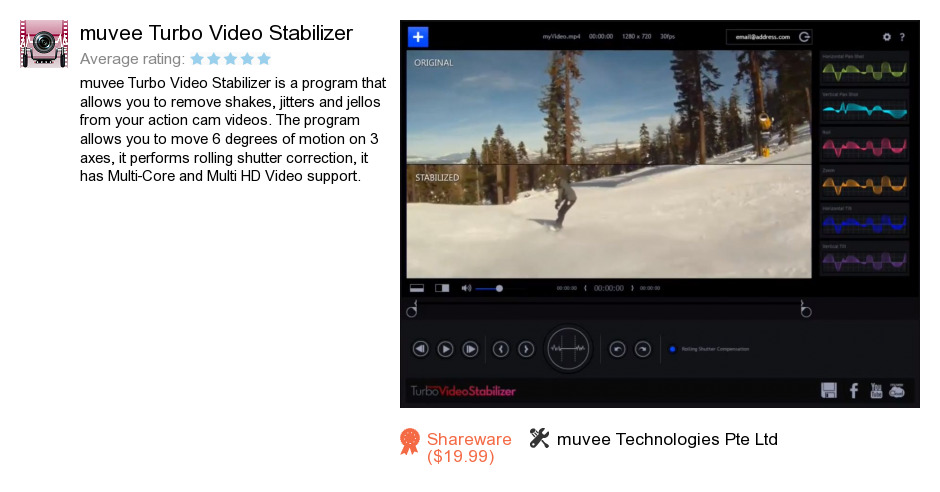 Muvee Turbo Video Stabilizer