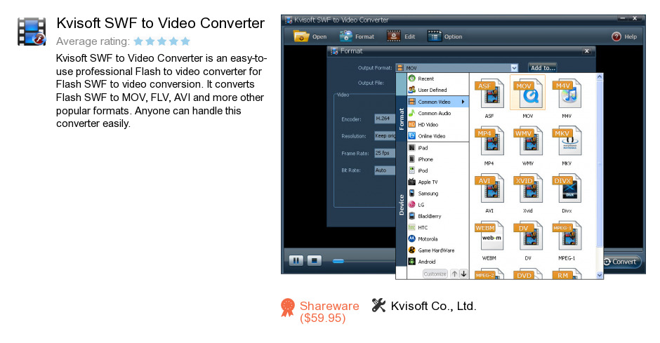 Kvisoft SWF to Video Converter