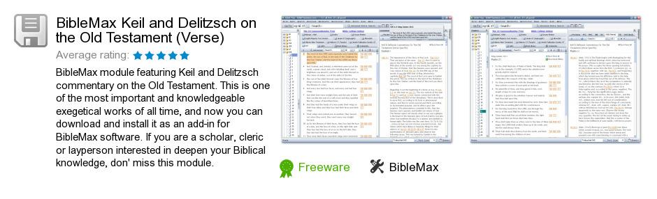 BibleMax Keil and Delitzsch on the Old Testament (Verse)