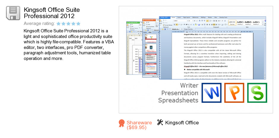 Kingsoft Office Suite Professional 2012