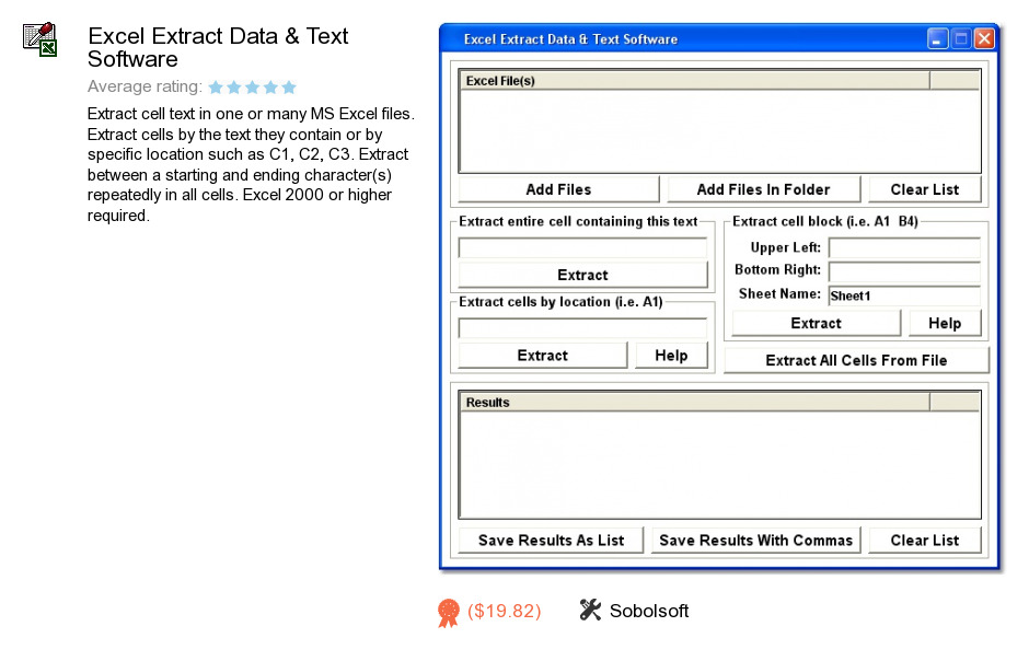 Excel Extract Data & Text Software