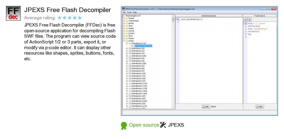 JPEXS Free Flash Decompiler